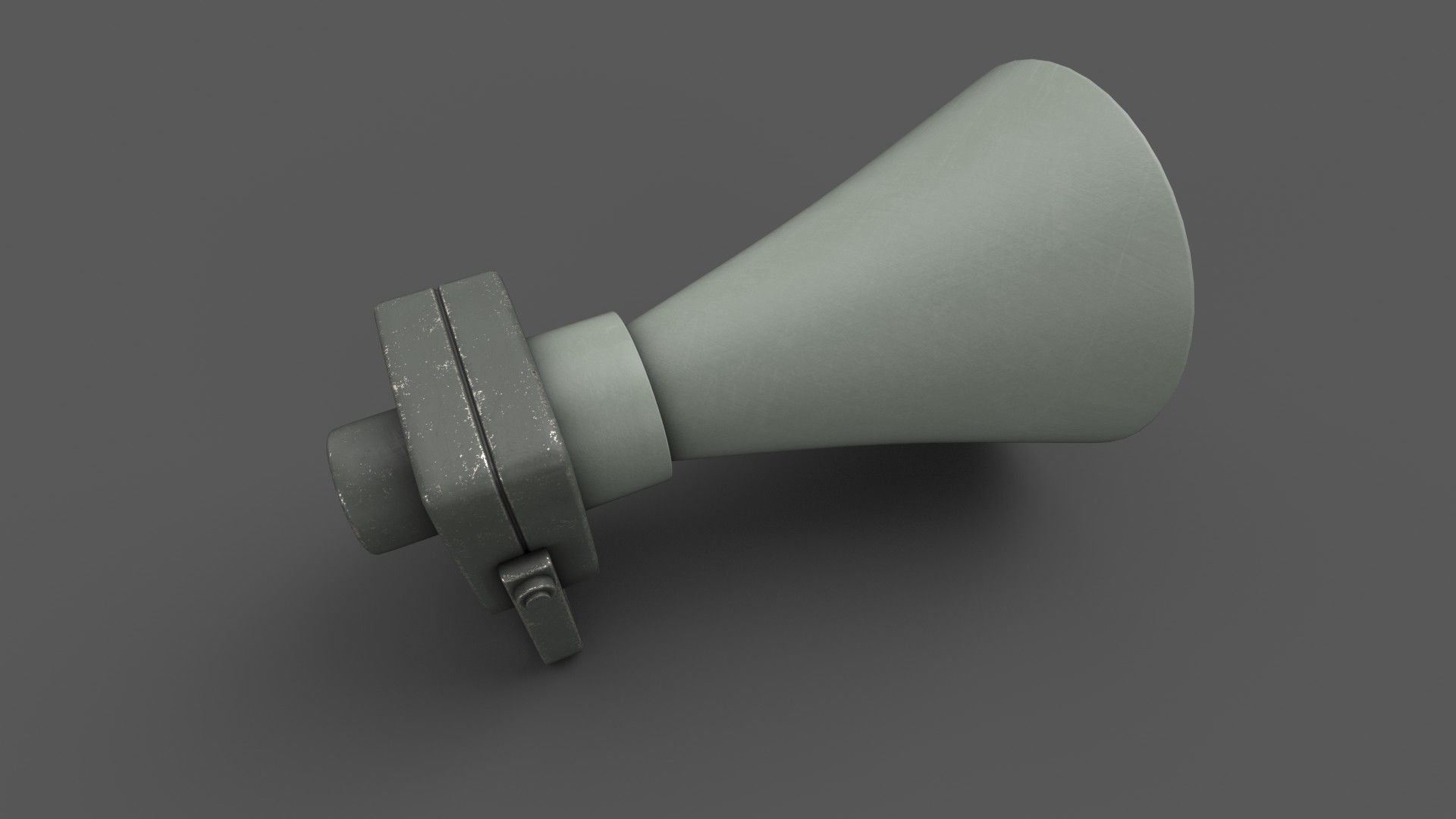 Vintage Alarm Siren Low-poly 3D model_5