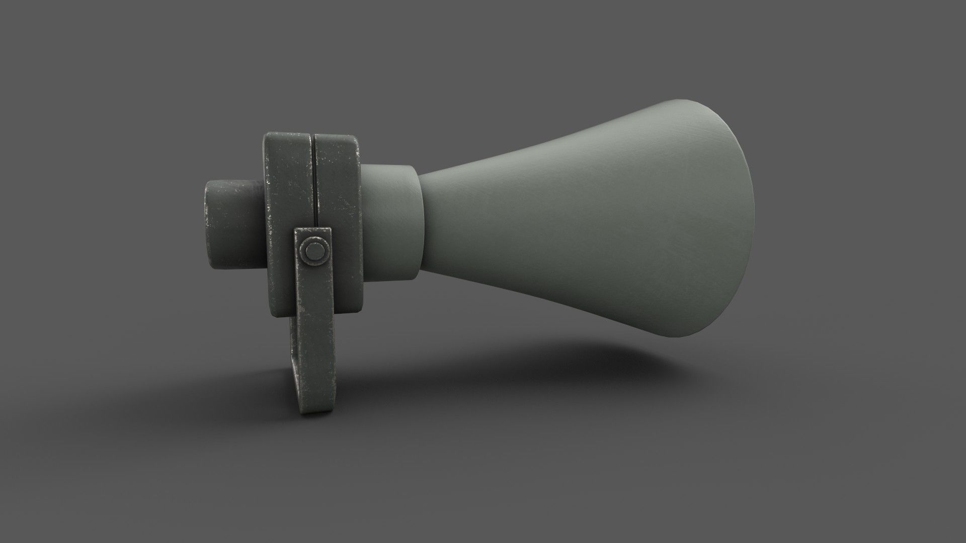 Vintage Alarm Siren Low-poly 3D model_3