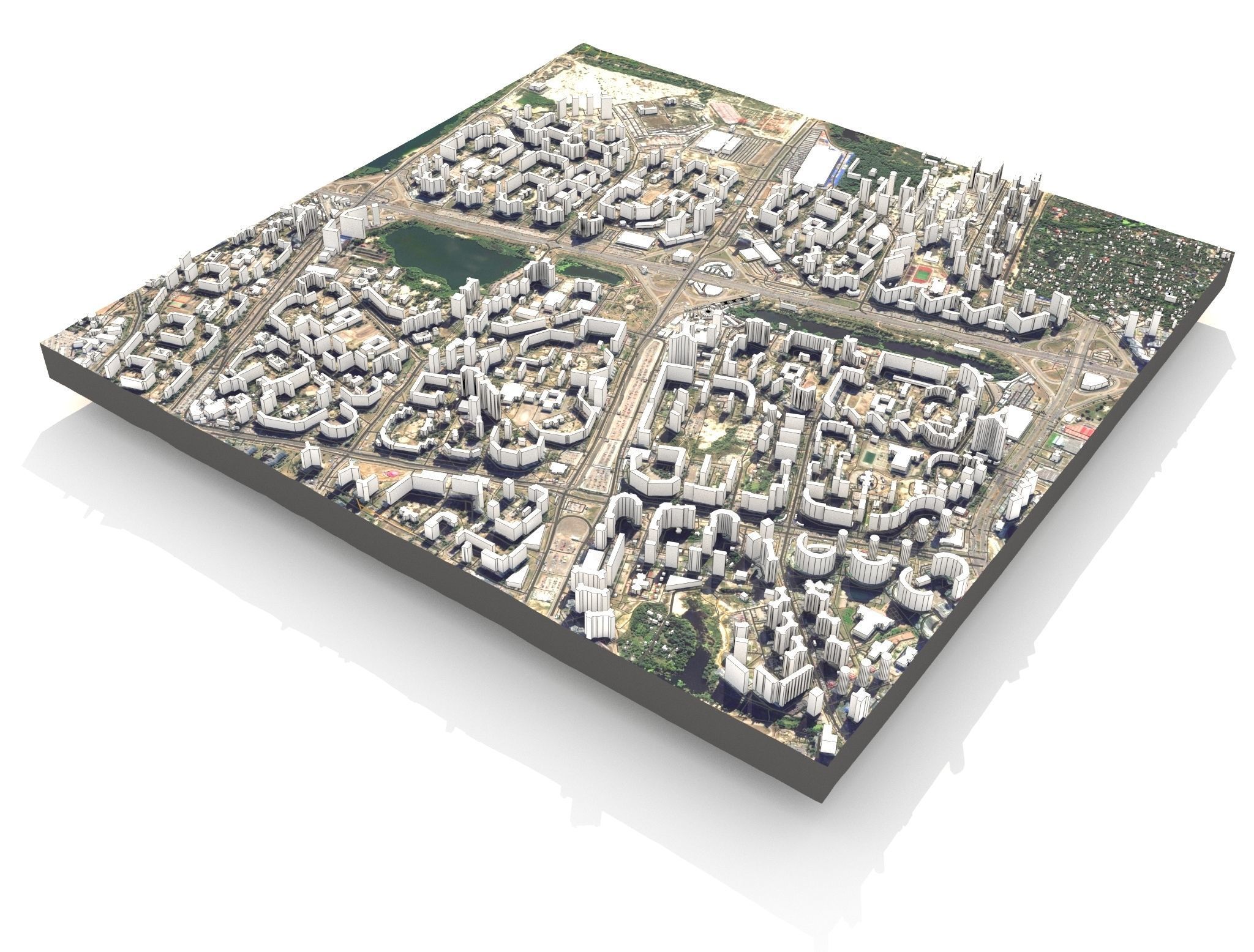 Cityscape Kyiv Ukraine Fragment of the city 3D model_2