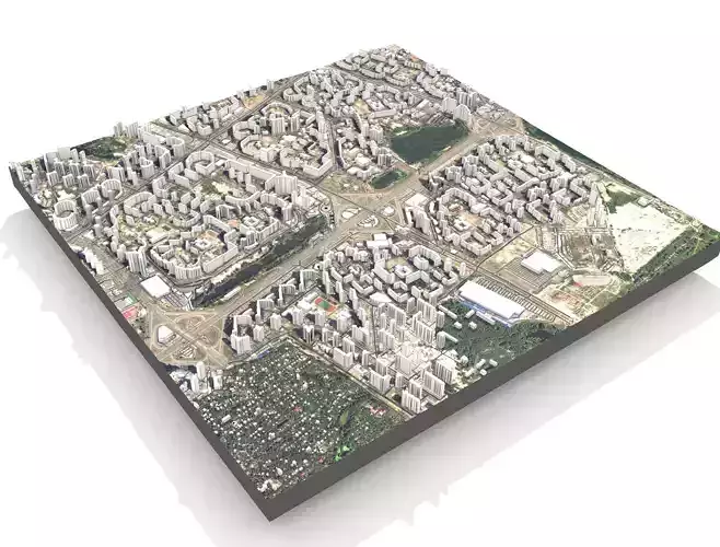 Cityscape Kyiv Ukraine Fragment of the city 3D model