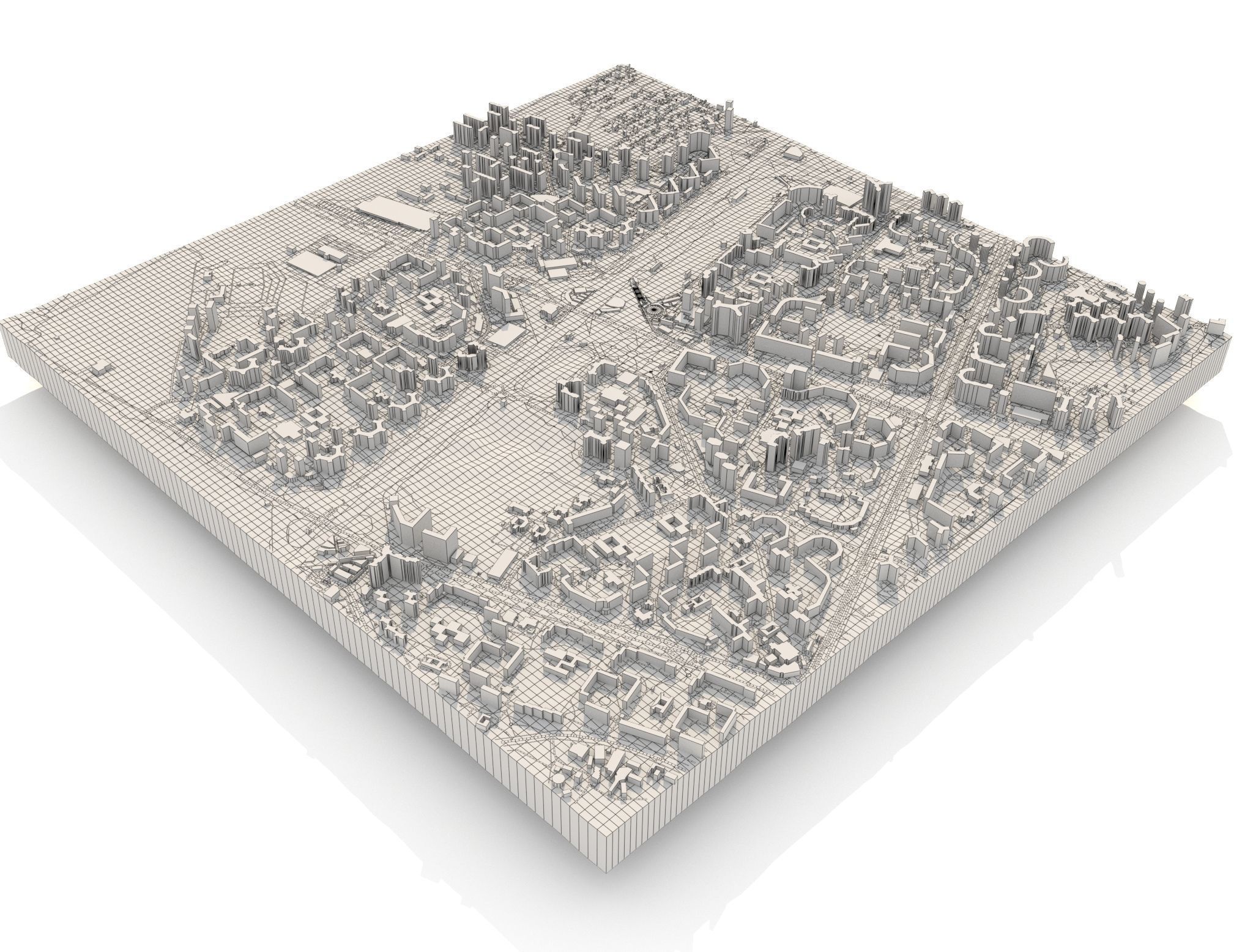 Cityscape Kyiv Ukraine Fragment of the city 3D model_10