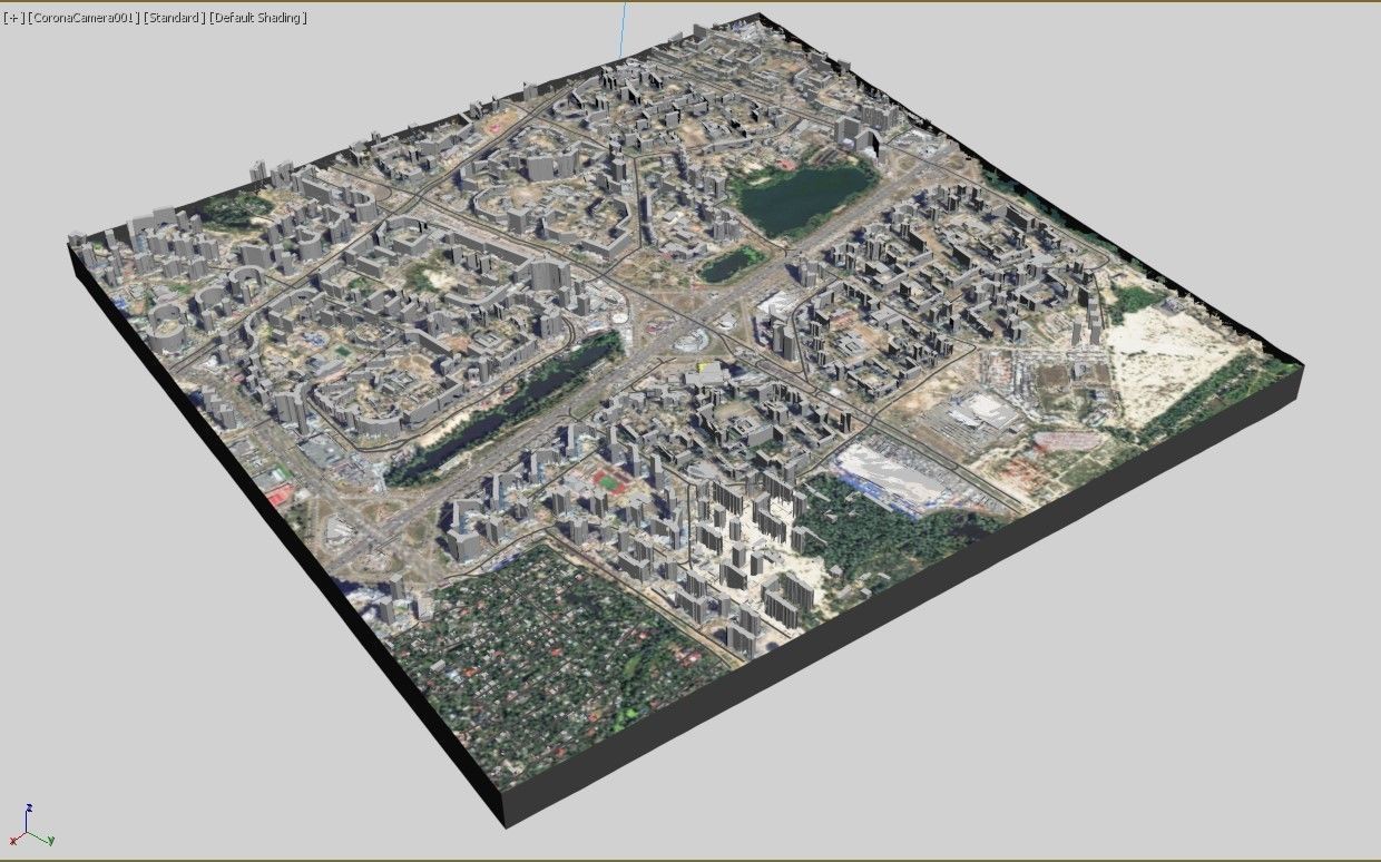 Cityscape Kyiv Ukraine Fragment of the city 3D model_9