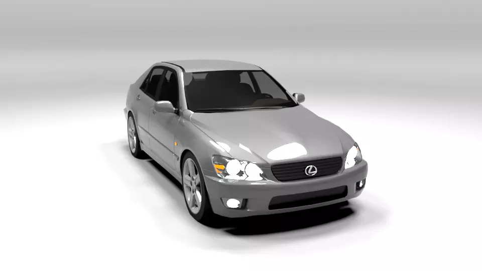 LEXUS IS 200 LOWPOLY Low-poly 3D model_0