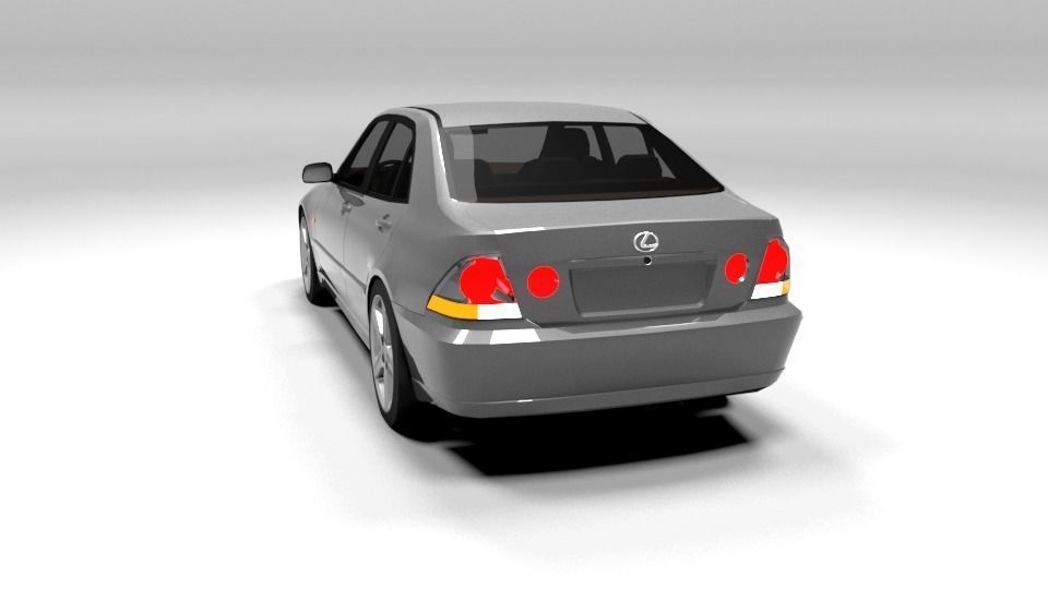 LEXUS IS 200 LOWPOLY Low-poly 3D model_2