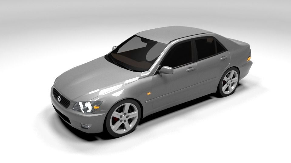 LEXUS IS 200 LOWPOLY Low-poly 3D model_4