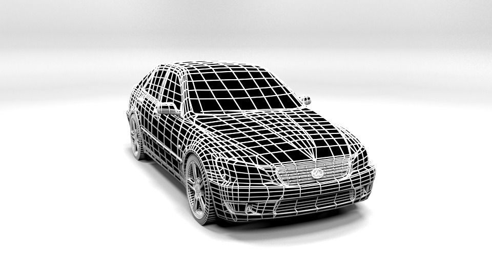 LEXUS IS 200 LOWPOLY Low-poly 3D model_1