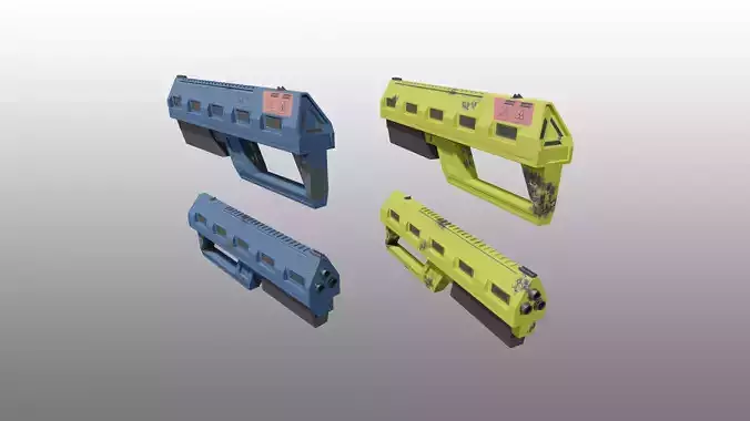 Sci-Fi Shotgun AS-92 Low-poly 3D model