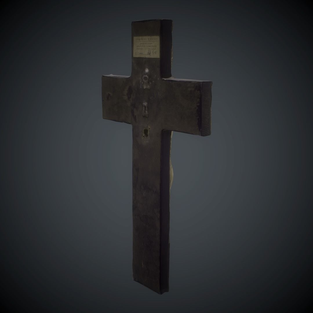 Crucifix Lowpoly Textured Low-poly 3D model_14