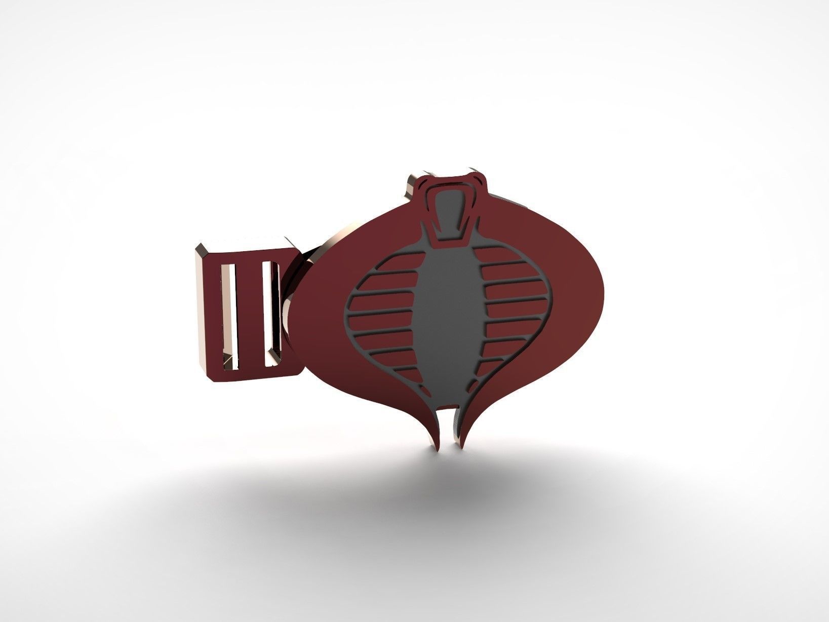 G I JOE Cobra Command Snap Buckle 3D print model_1
