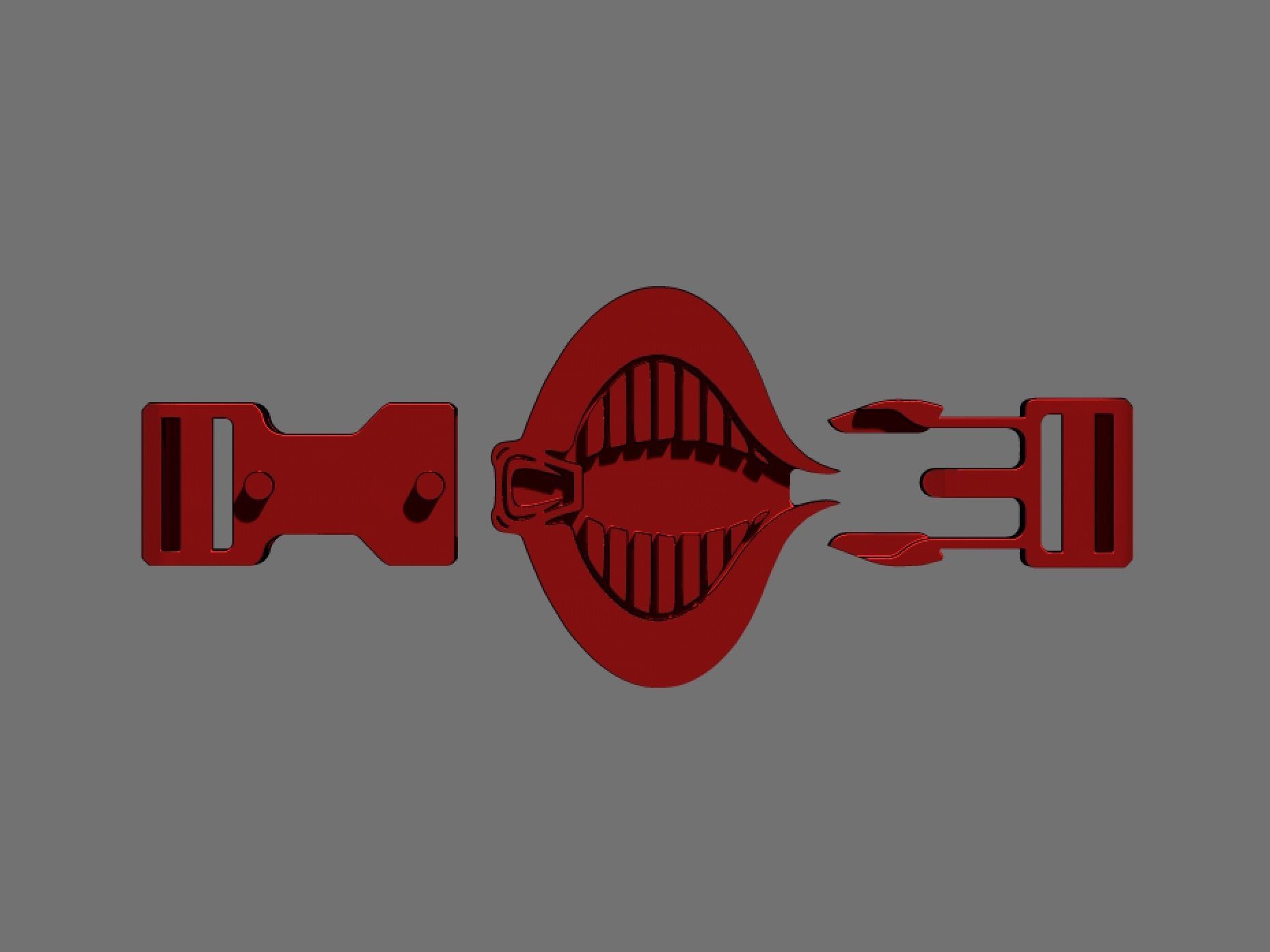 G I JOE Cobra Command Snap Buckle 3D print model_10