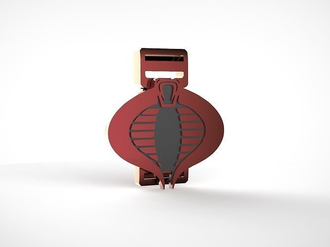 G I JOE Cobra Command Snap Buckle 3D print model