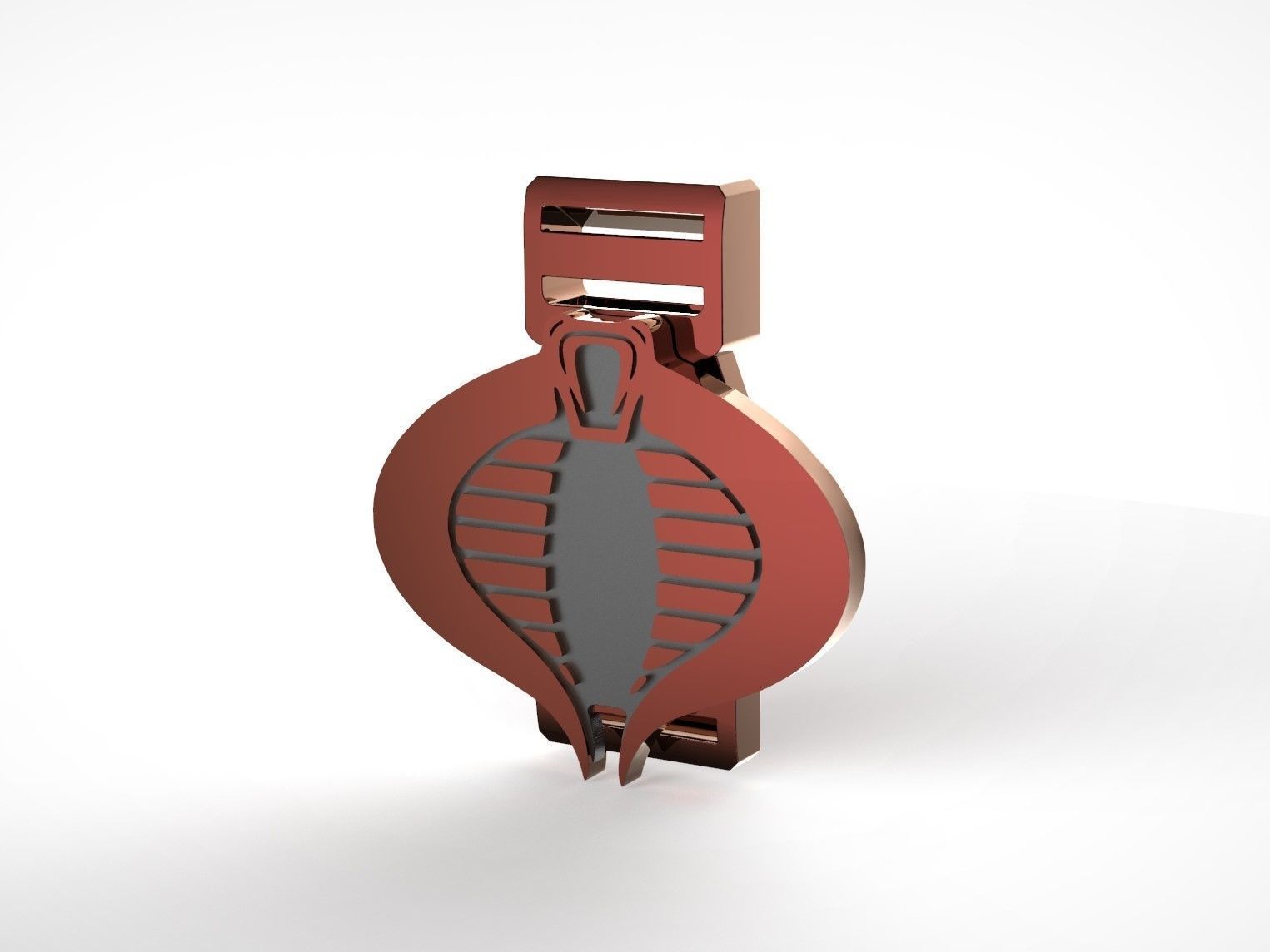 G I JOE Cobra Command Snap Buckle 3D print model_4