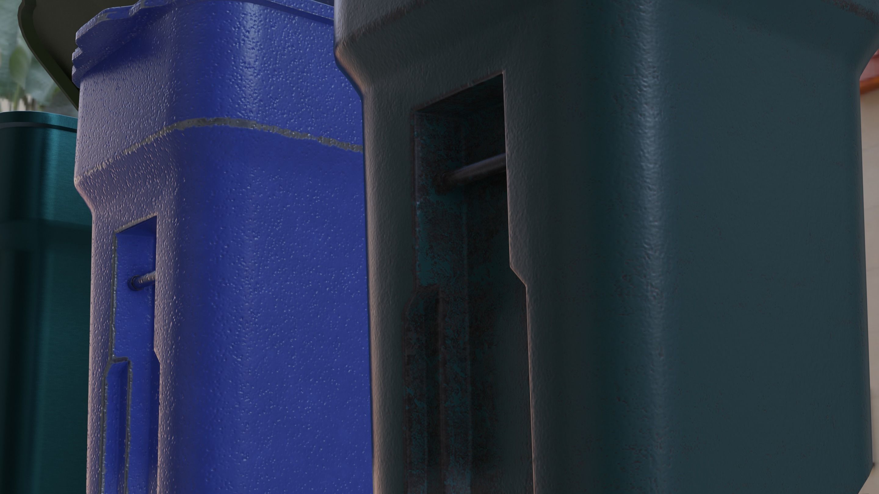 trash dumpster Low-poly 3D model_12