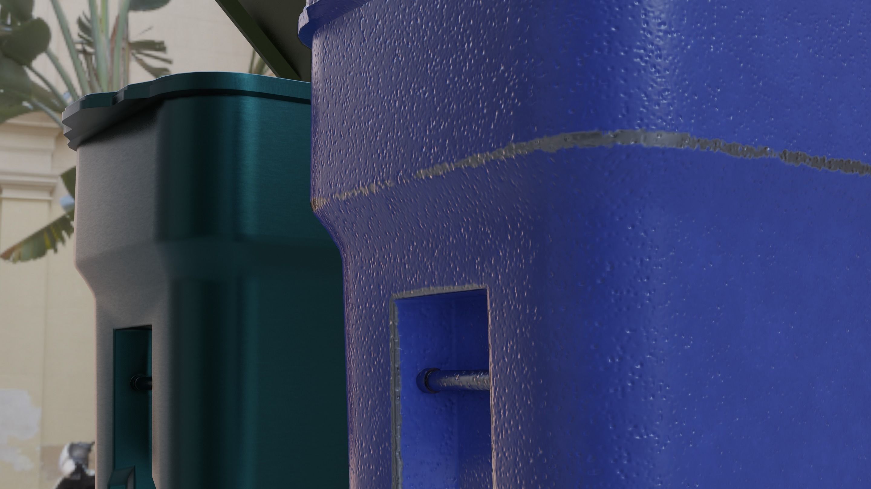 trash dumpster Low-poly 3D model_8