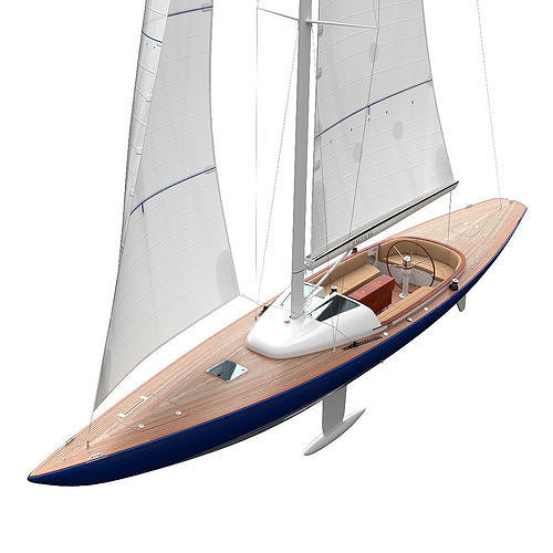 Leonardo yacht Eagle 44 BLUE 3D model