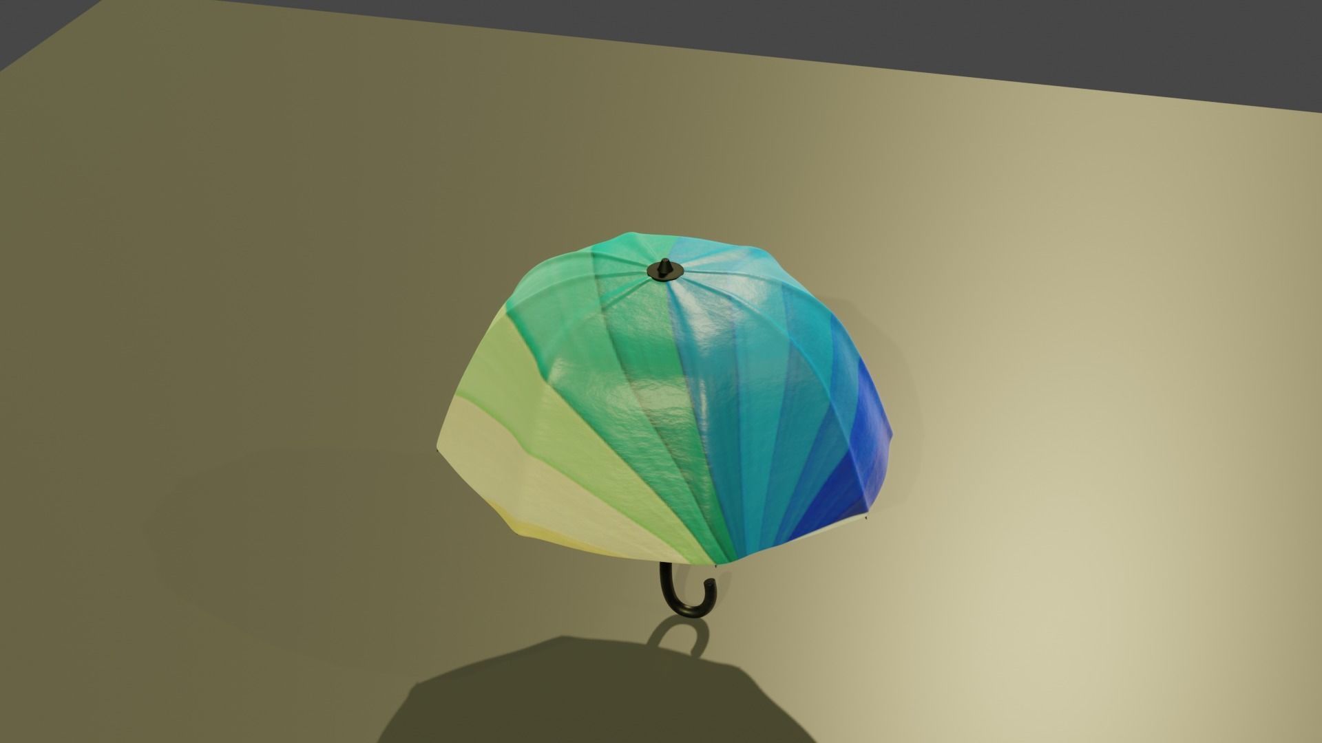 Advanced umbrella rigged for blender  Low-poly 3D model_11