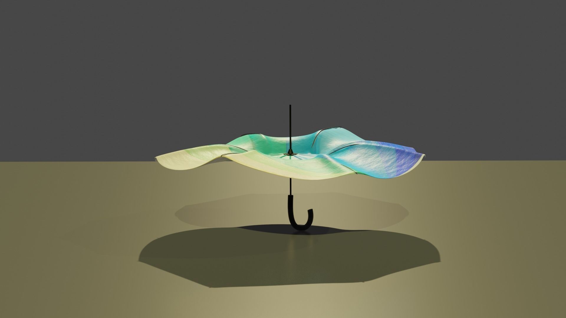 Advanced umbrella rigged for blender  Low-poly 3D model_10