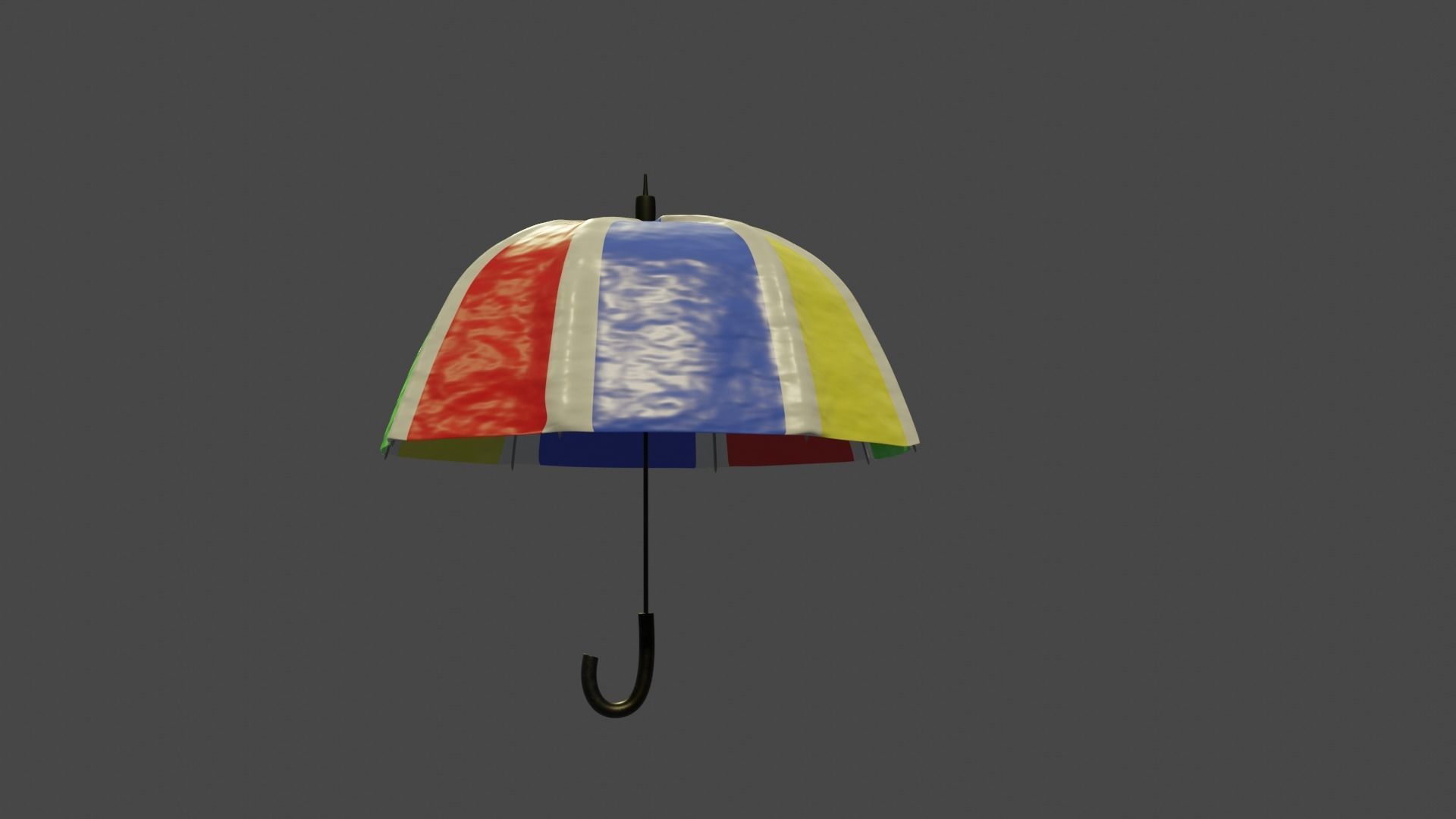 Advanced umbrella rigged for blender  Low-poly 3D model_12