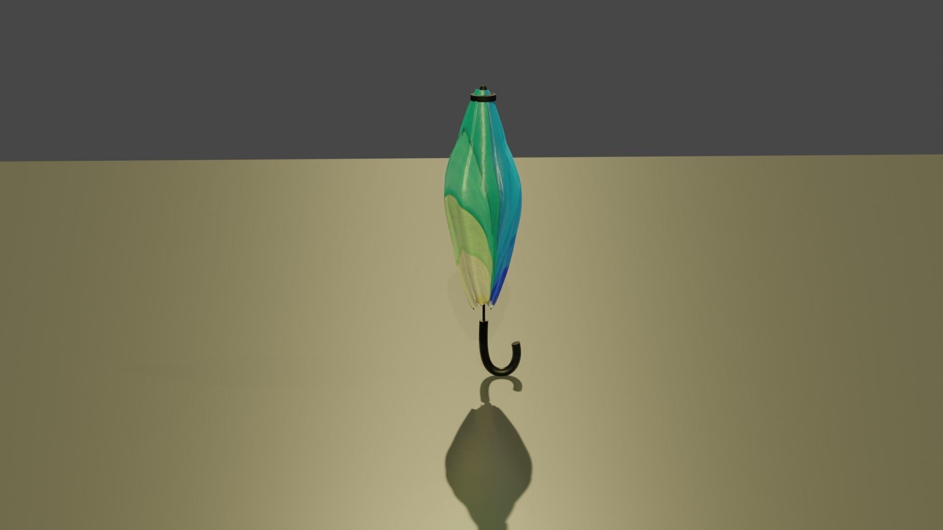 Advanced umbrella rigged for blender  Low-poly 3D model_8