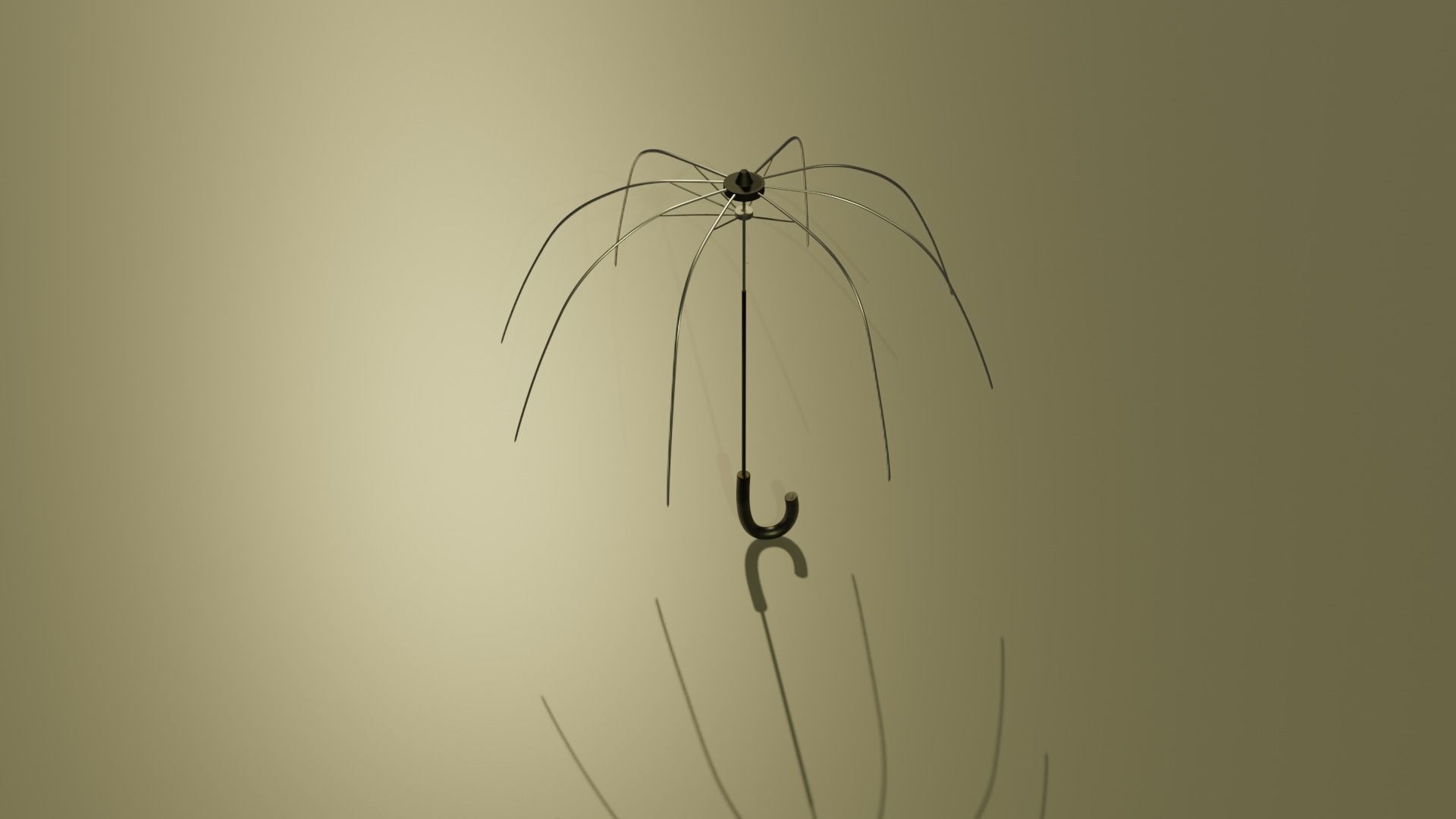 Advanced umbrella rigged for blender  Low-poly 3D model_9