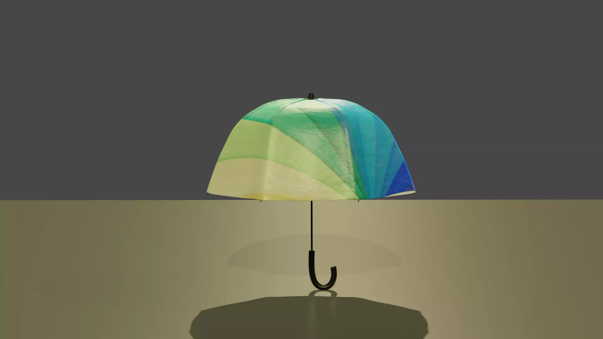 Advanced umbrella rigged for blender  Low-poly 3D model_0
