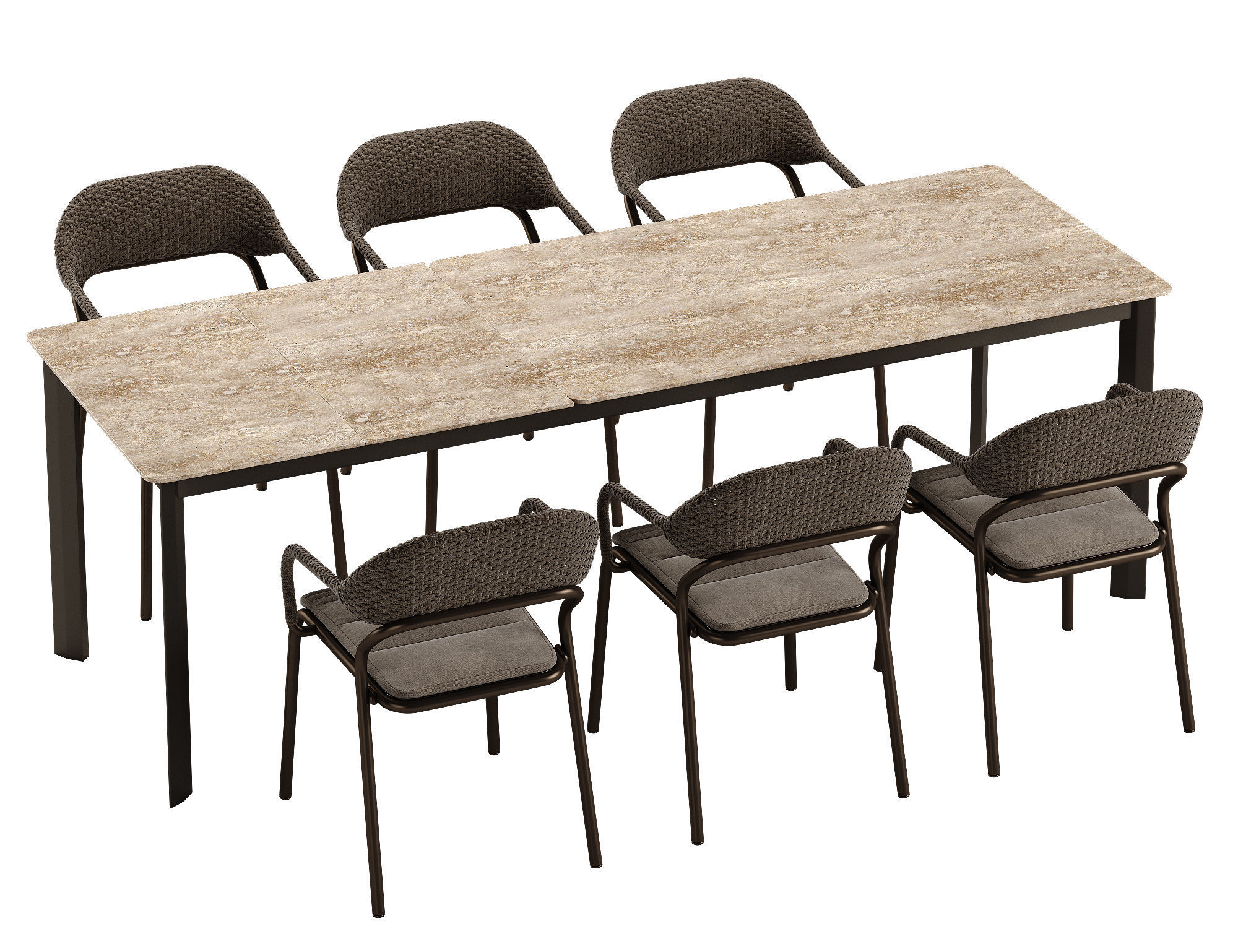 Varaschin Noss chair System table set 3D model_4
