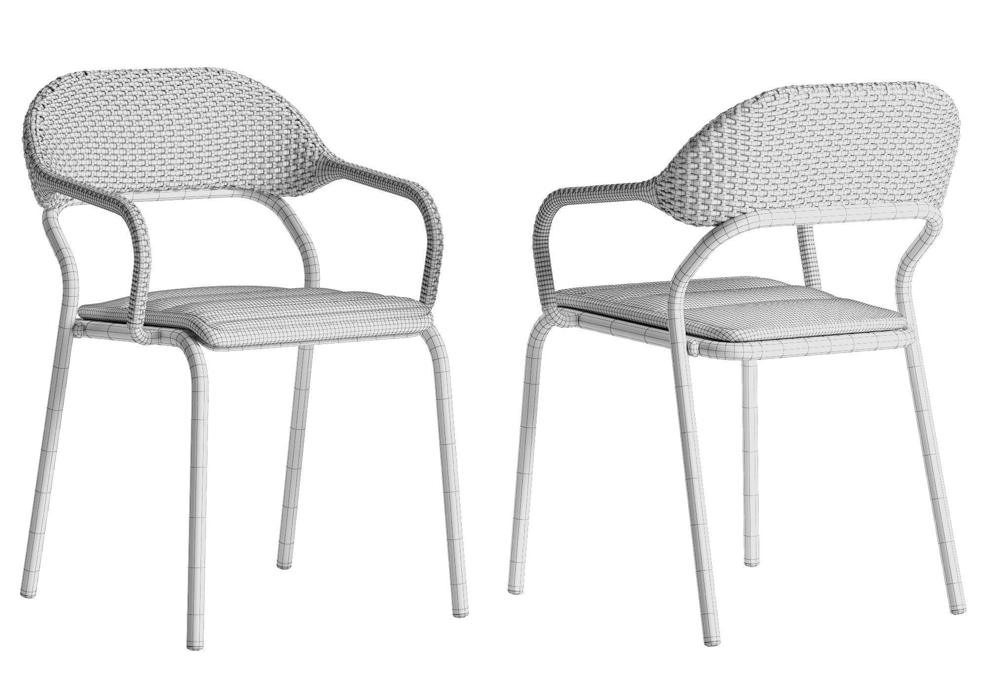 Varaschin Noss chair System table set 3D model_7