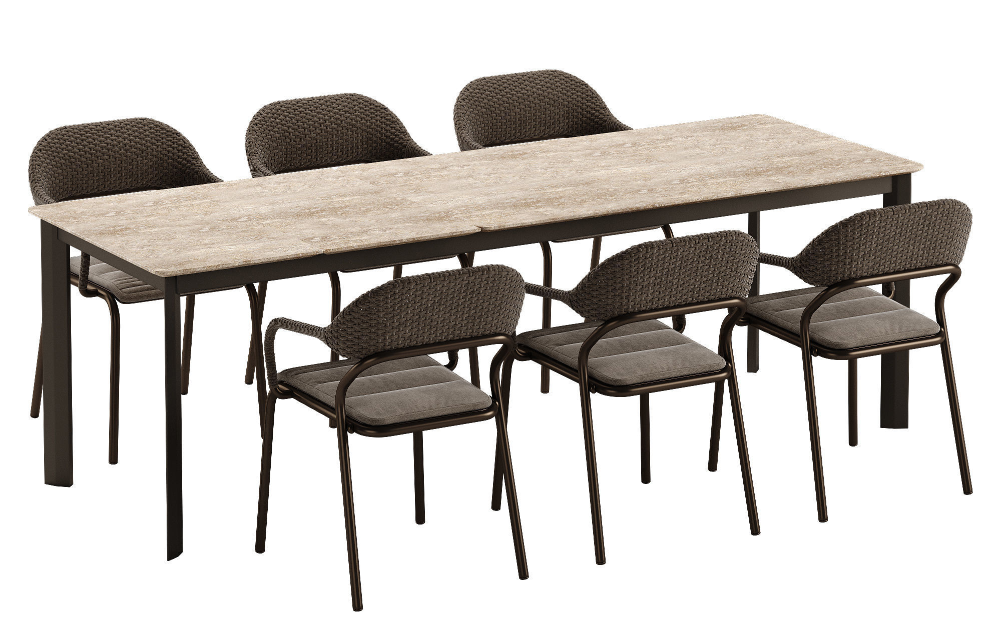 Varaschin Noss chair System table set 3D model_3