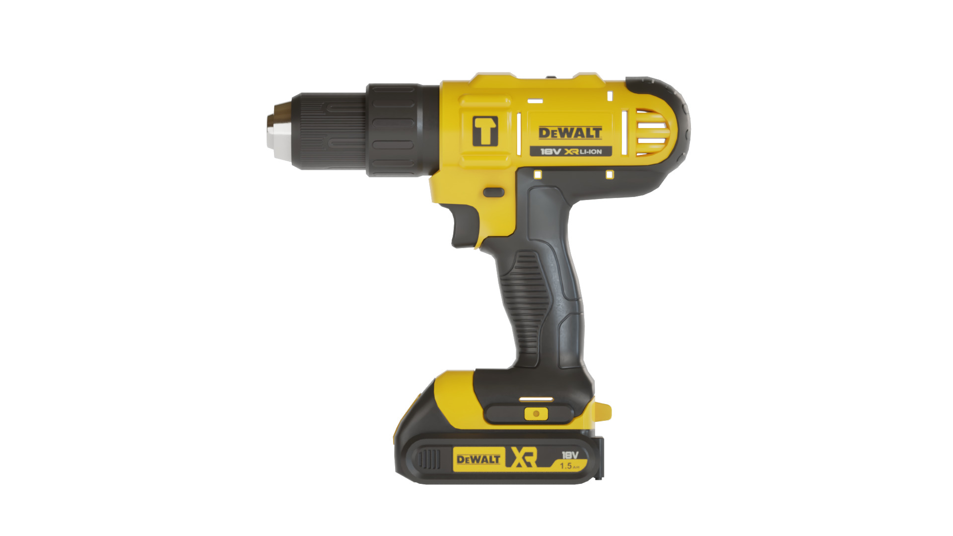 Cordless Drill Low-poly 3D model_2