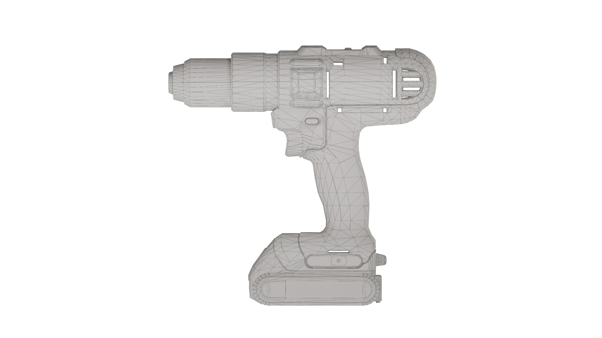 Cordless Drill Low-poly 3D model_5