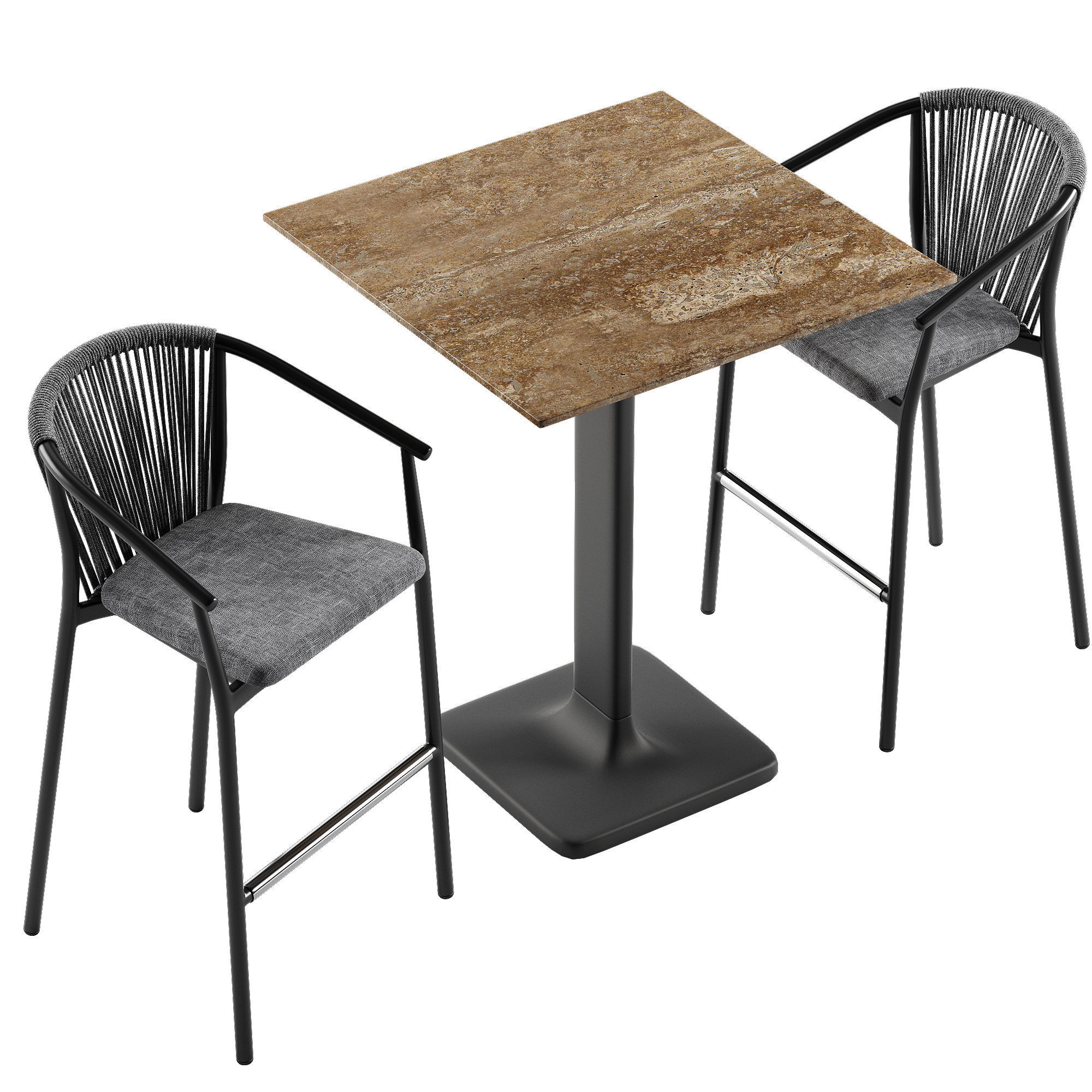 Varaschin Smart stool Plinto table set 3D model_4