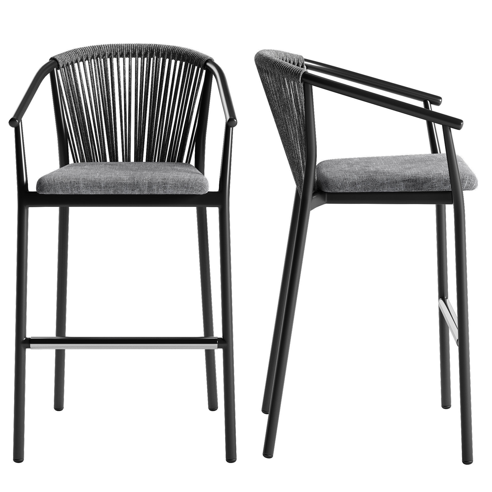 Varaschin Smart stool Plinto table set 3D model_5