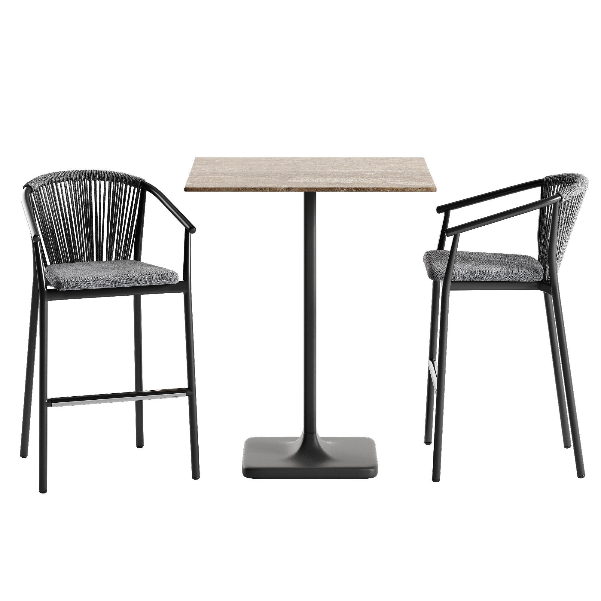 Varaschin Smart stool Plinto table set 3D model_3