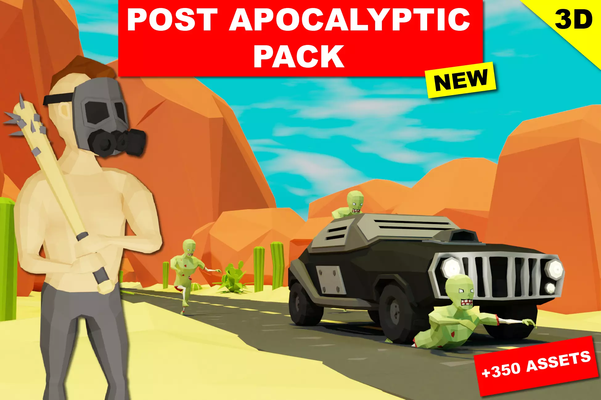 Epic Modular Apocalyptic Pack Low-poly 3D model_0