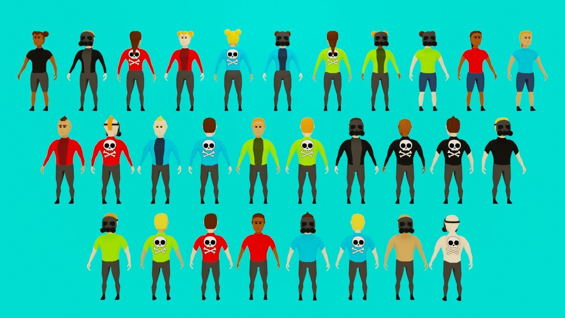 Epic Modular Apocalyptic Pack Low-poly 3D model_13