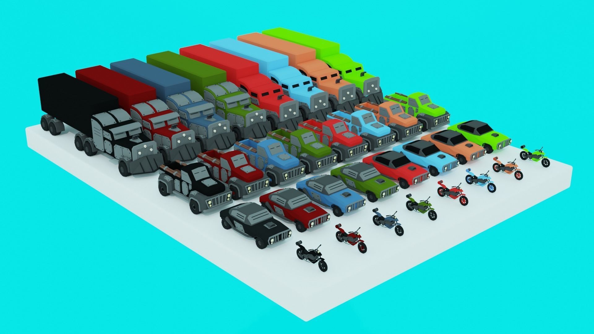 Epic Modular Apocalyptic Pack Low-poly 3D model_12