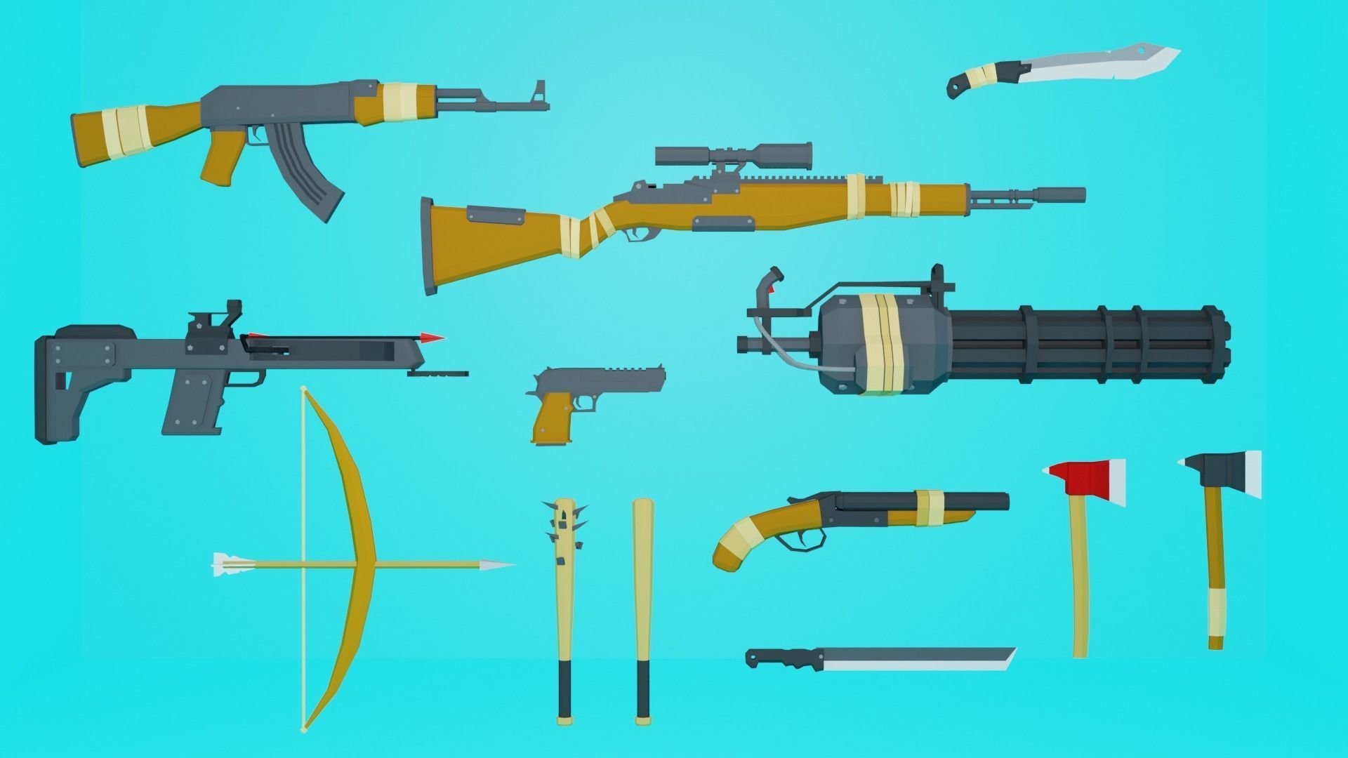 Epic Modular Apocalyptic Pack Low-poly 3D model_11