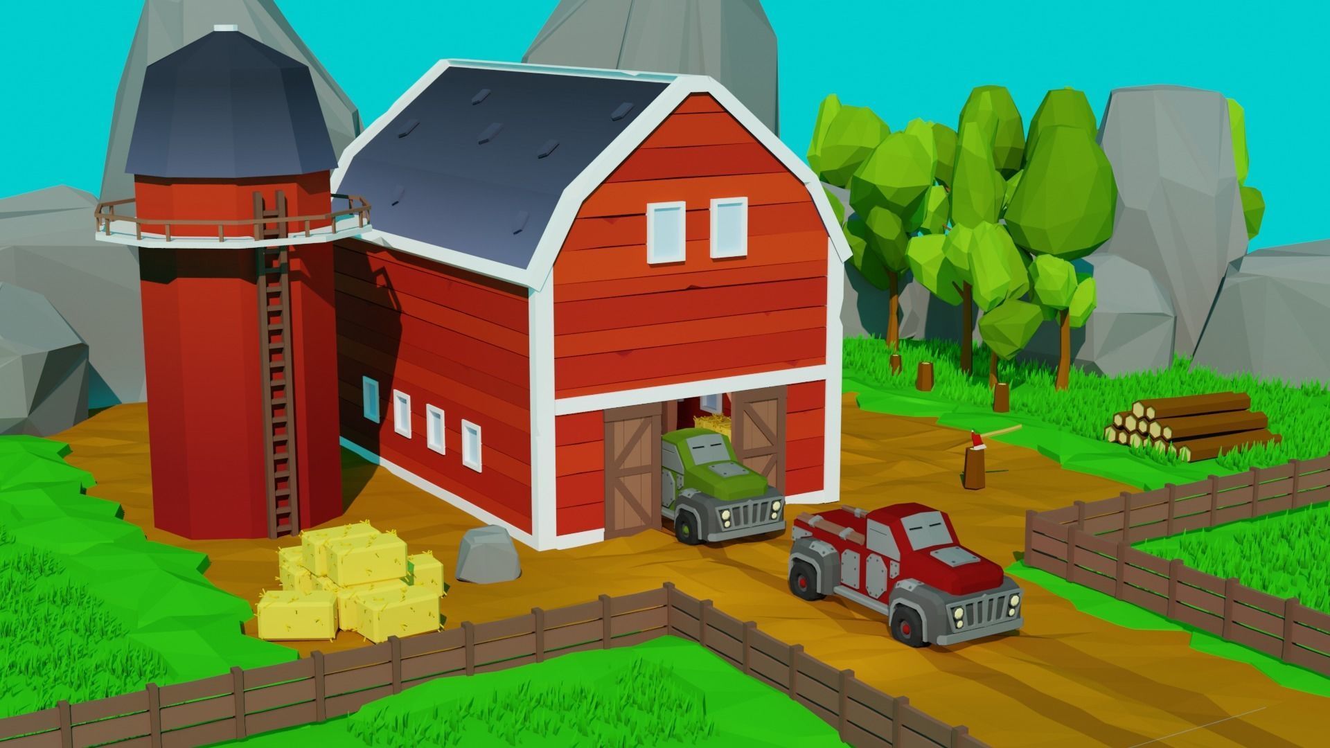 Epic Modular Apocalyptic Pack Low-poly 3D model_9