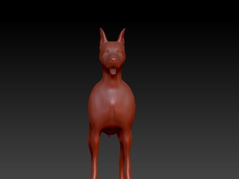 doberman dog 3D print model_8
