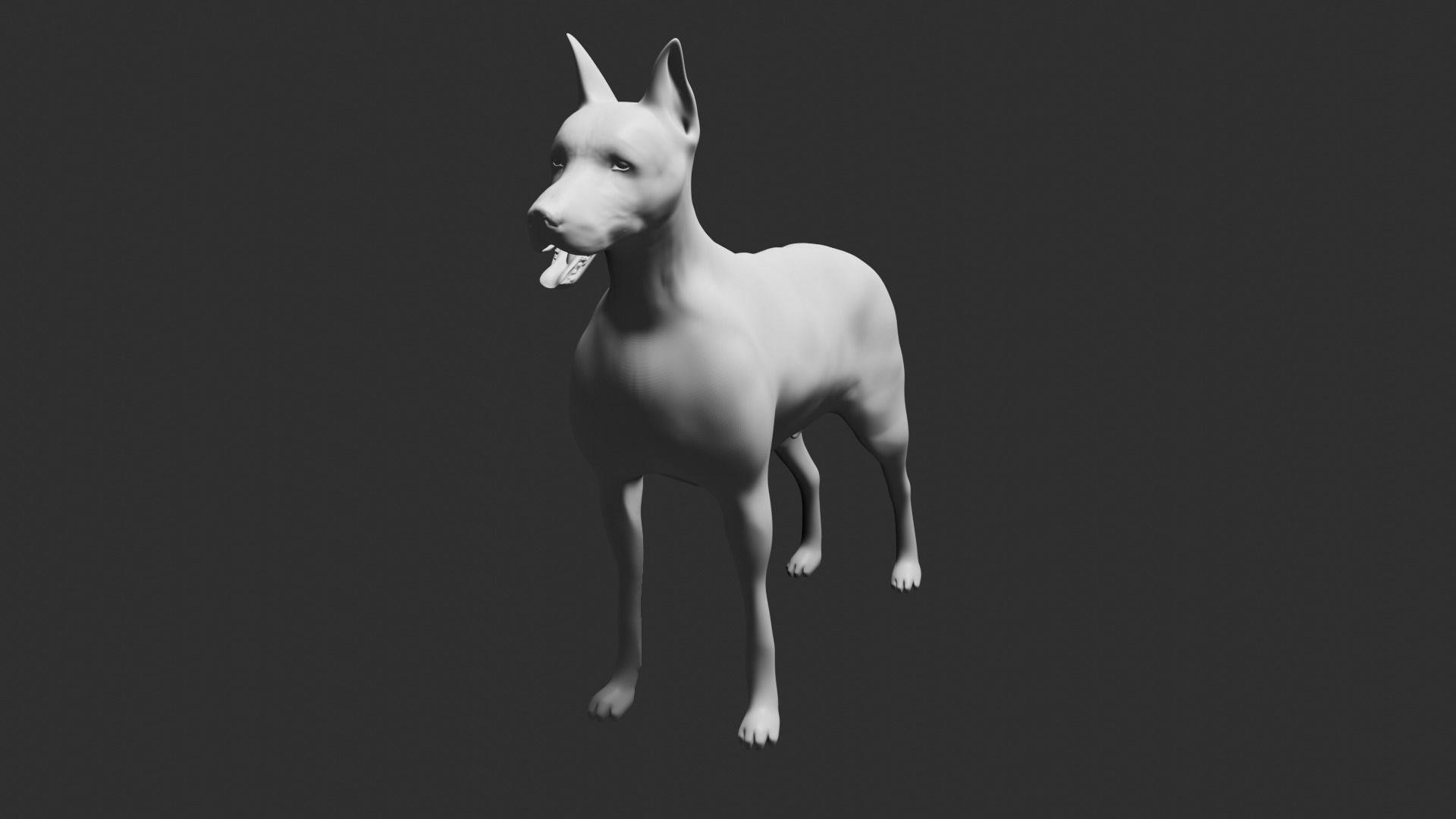 doberman dog 3D print model_2