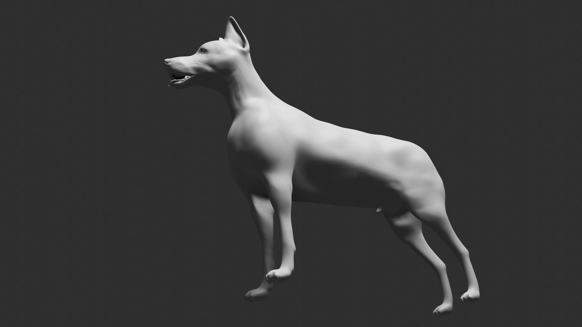 doberman dog 3D print model_4