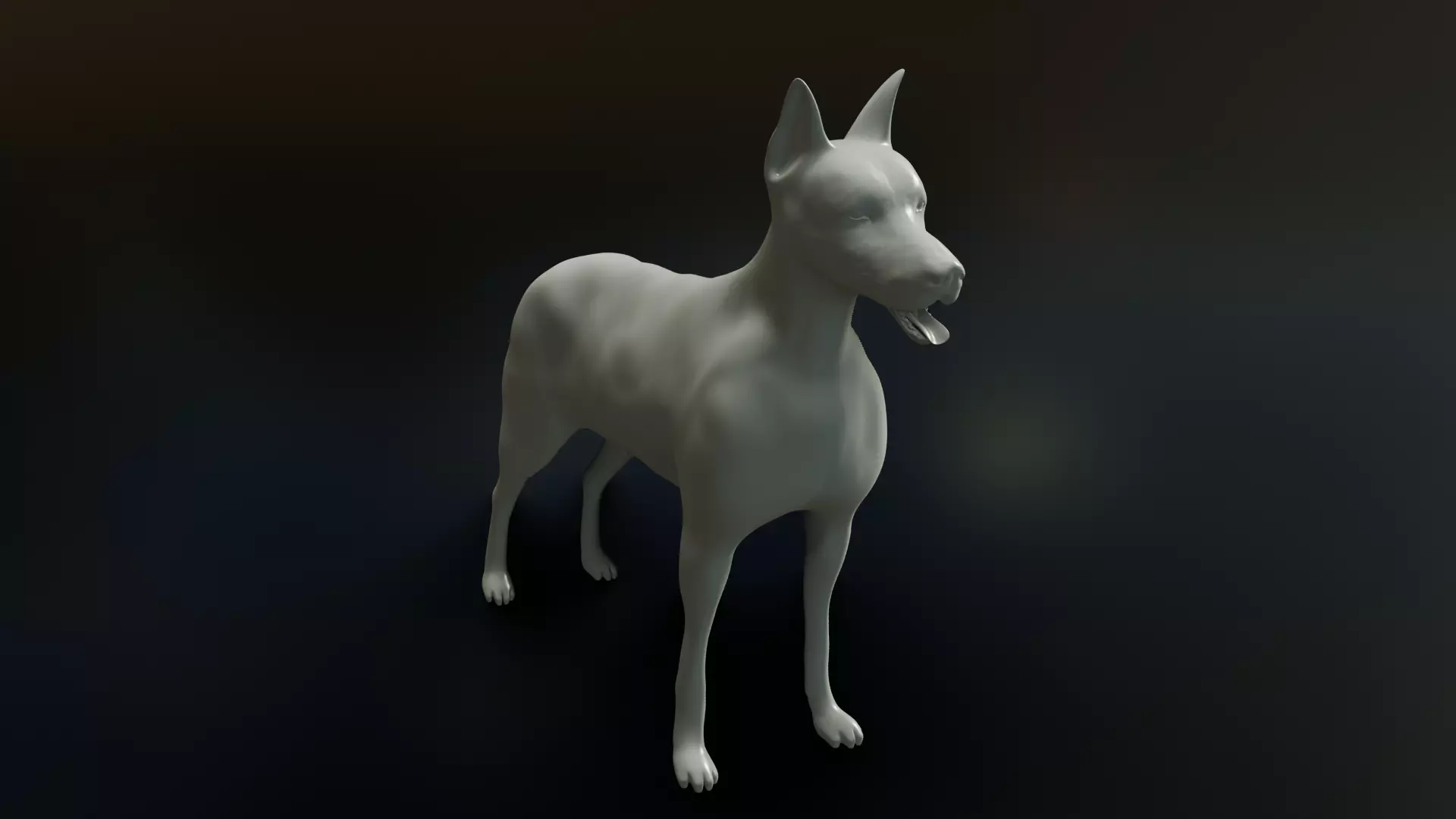doberman dog 3D print model_0