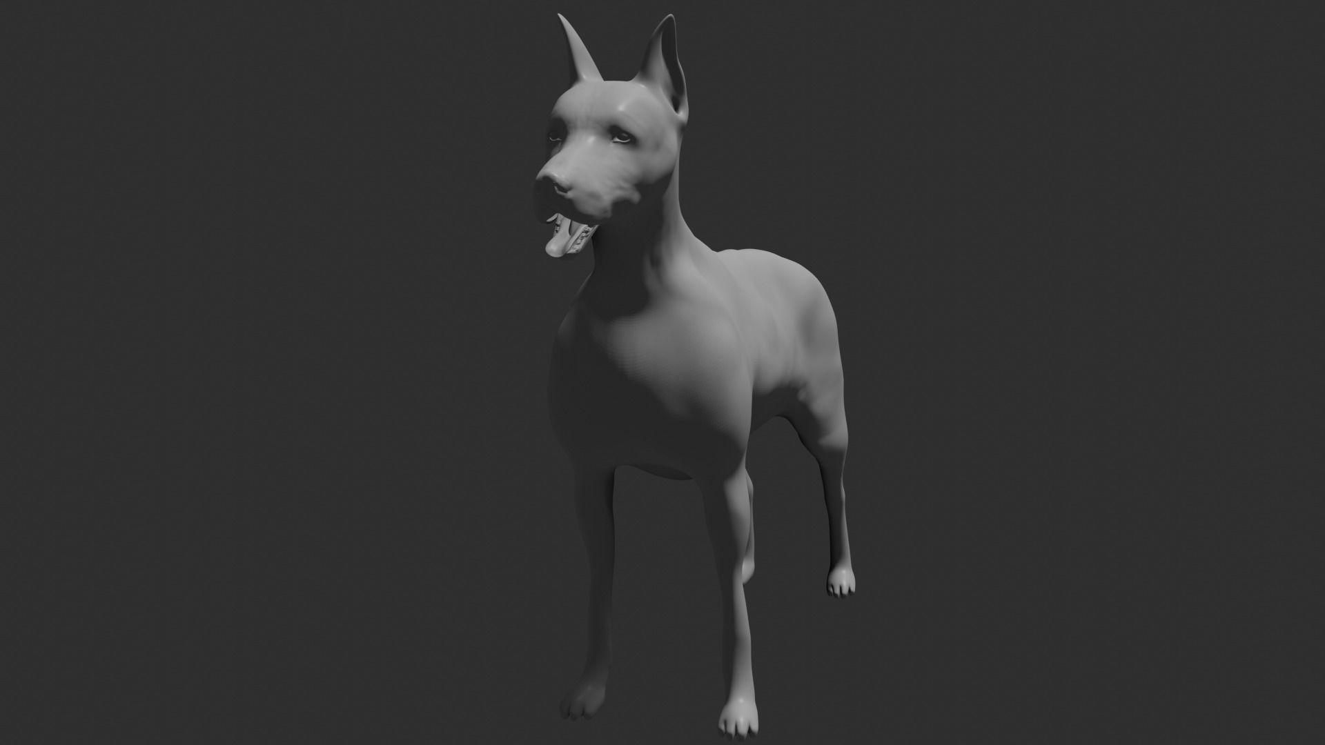 doberman dog 3D print model_11