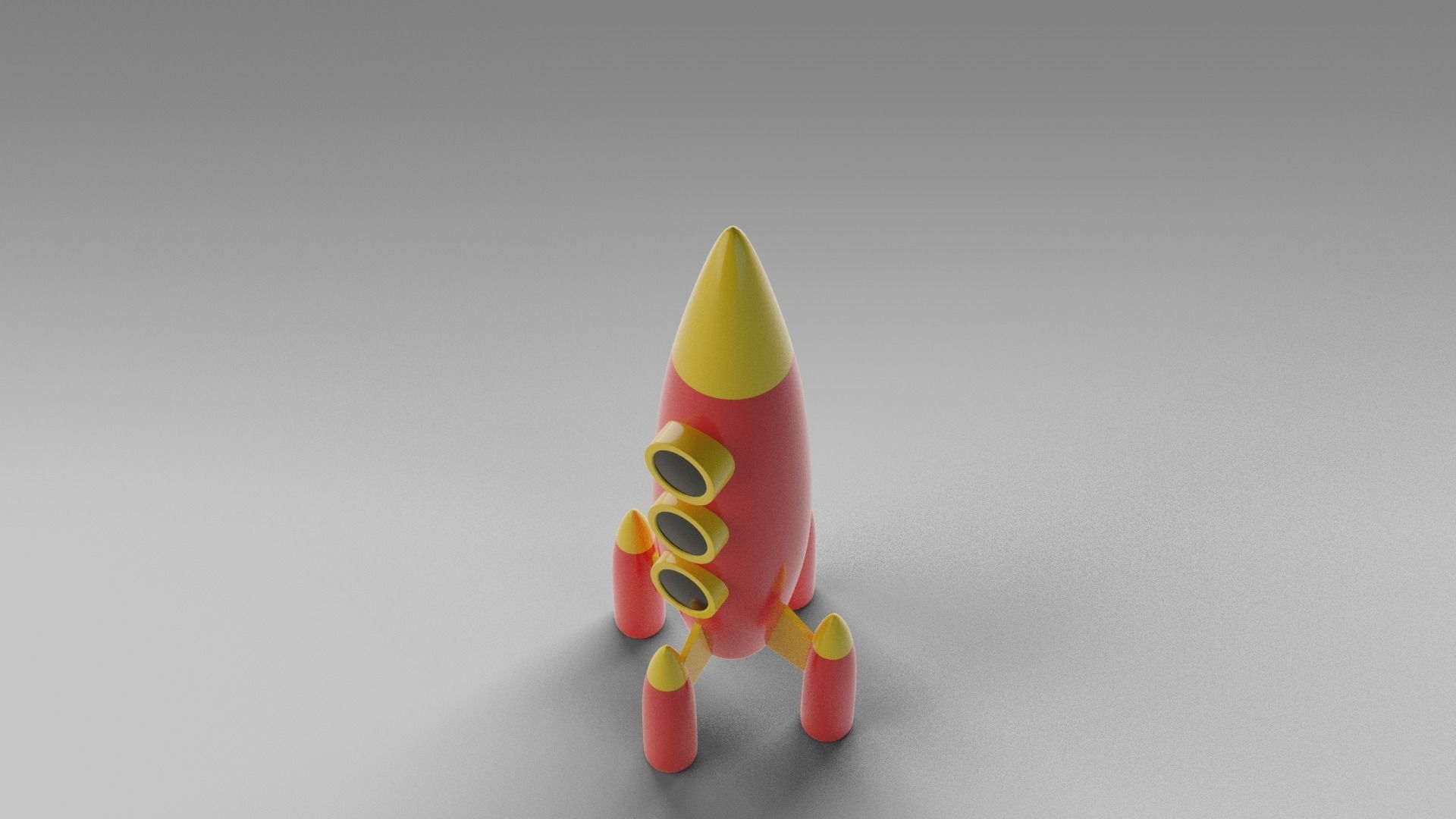 Cartoon Spaceships Pack Low-poly 3D model_18