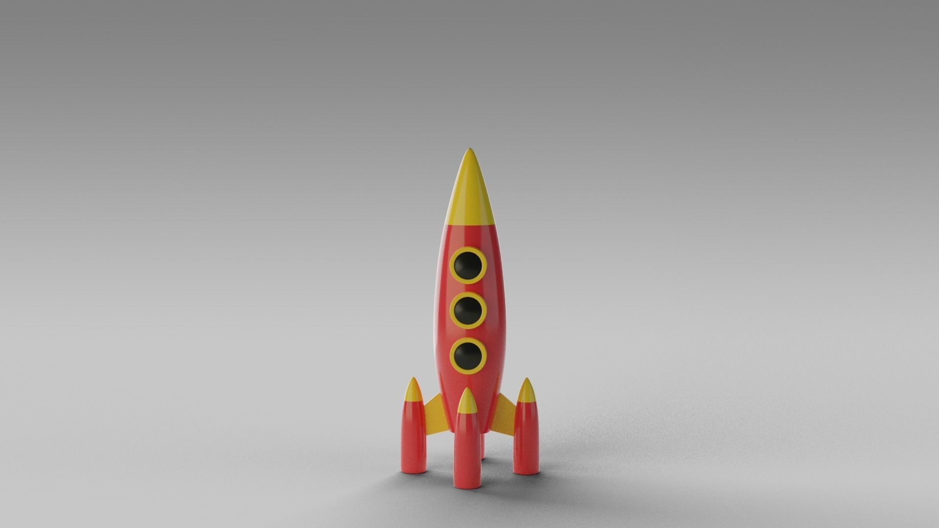 Cartoon Spaceships Pack Low-poly 3D model_17