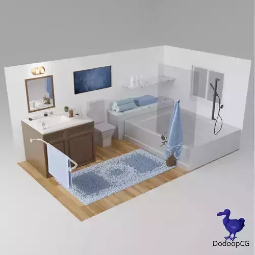 Bathroom Scene - Interior 3D Environment