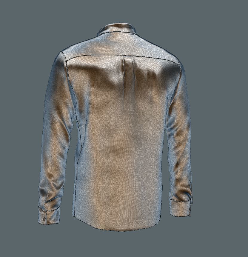 Men Shirt 3D model_3