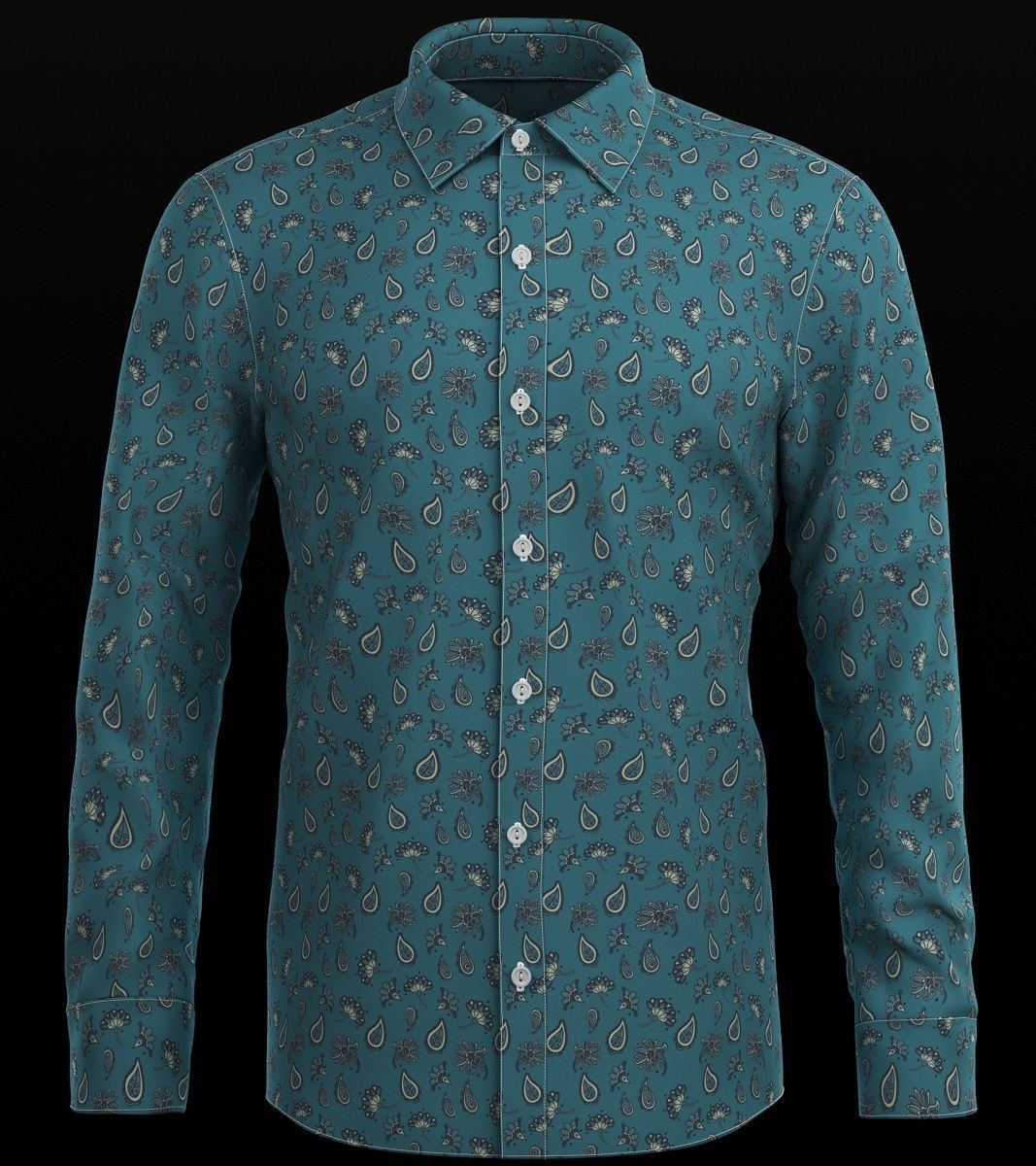 Men Shirt 3D model_7