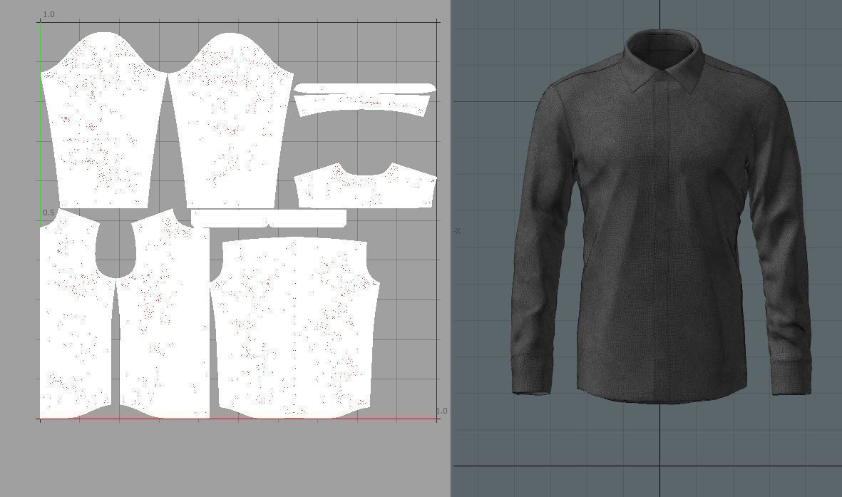 Men Shirt 3D model_6