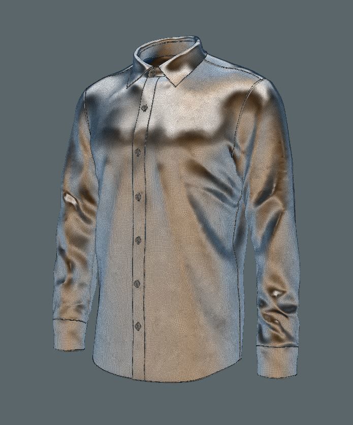 Men Shirt 3D model_1